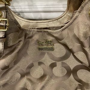 Coach Gold Color Hand Bag